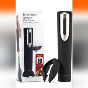 Brookstone Electric Wine Opener - Black and Silver